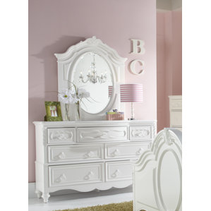 Jamari 7 Drawer Double Dresser with Mirror by Viv + Rae