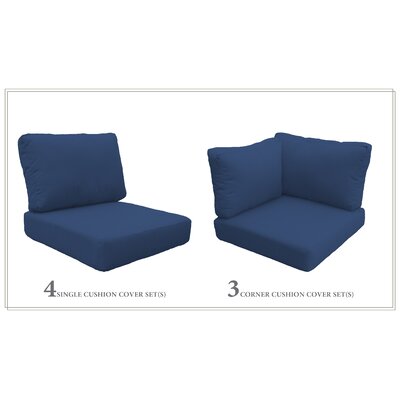 High Back Cushion Set For Laguna 08d Red Barrel Studio Fabric Navy