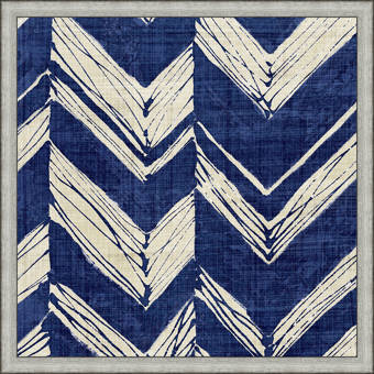 Wrought Studio Indigo Batik Ii Framed Acrylic Painting Print On