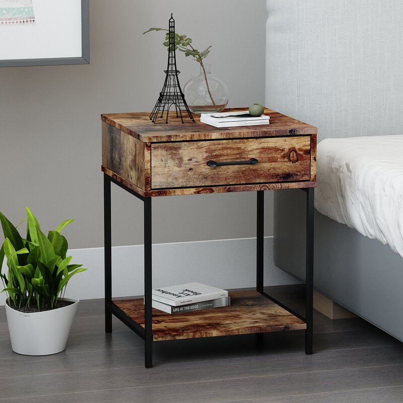 rustic end table