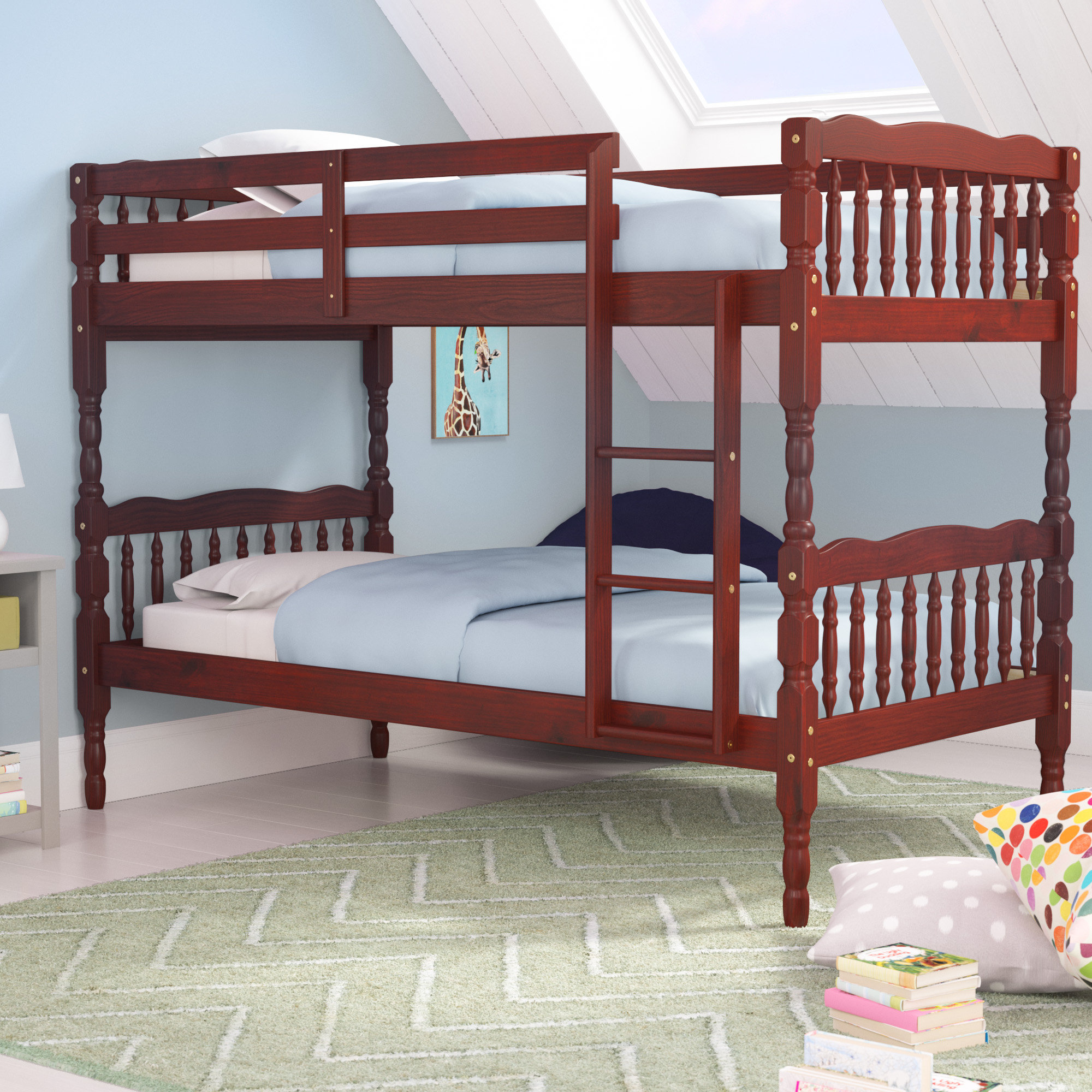 Harriet Bee Talon 100 Solid Wood Slat Twin Over Bunk Bed Harriet Bee Talon 100 Solid Wood Slat Twin Over Bunk Bed Reviews Wayfair