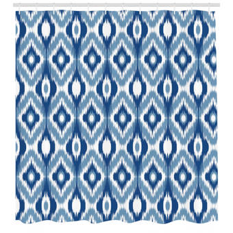 East Urban Home Ikat Shower Curtain Set Hooks Wayfair