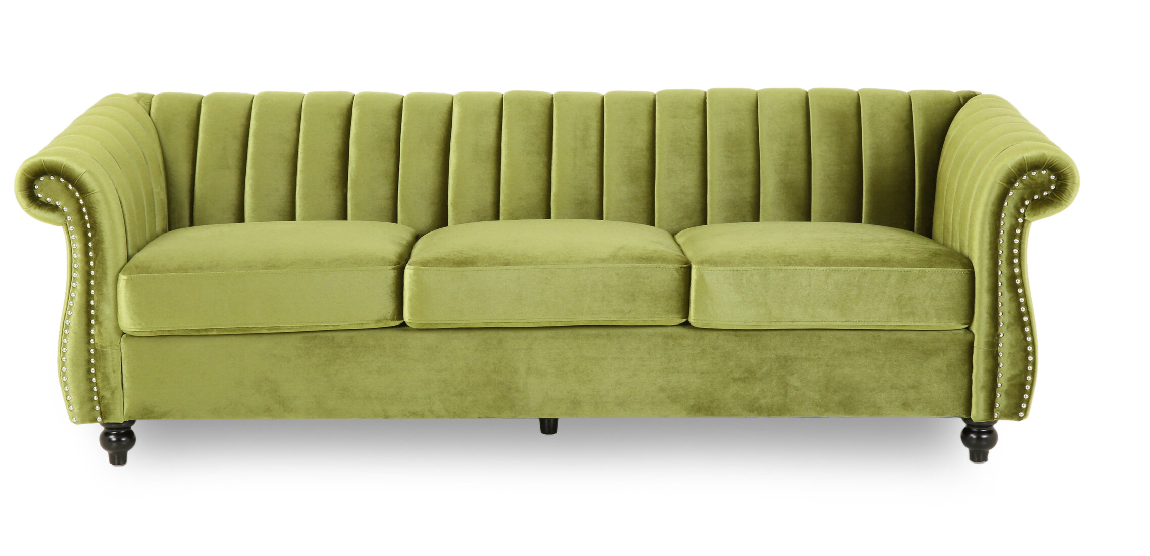 Fleury 84” Velvet Rolled Arm Sofa