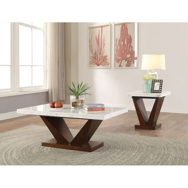 Brayden Studio Todd Creek 2 Piece Coffee Table Set Reviews Wayfair