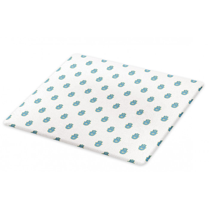 East Urban Home Ambesonne Hamsa Cutting Board Bicolor Hand Motif