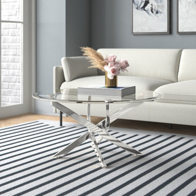 Ayala Cross Legs Coffee Table missing leg 