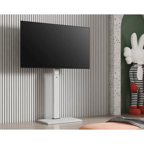 FITUEYES White Floor TV Stand For 32-55 Inch TV Screen With Swivel