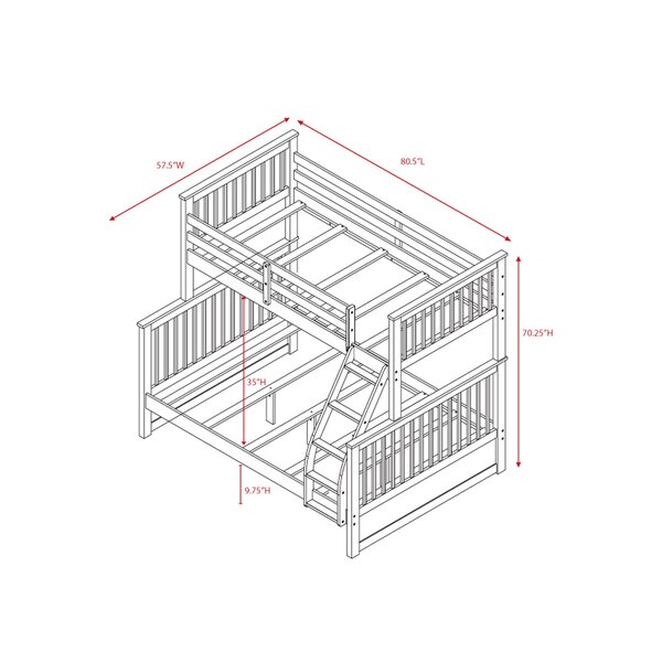 Harriet Bee Sofren Twin Over Full Solid Wood Standard Bunk Bed by ...