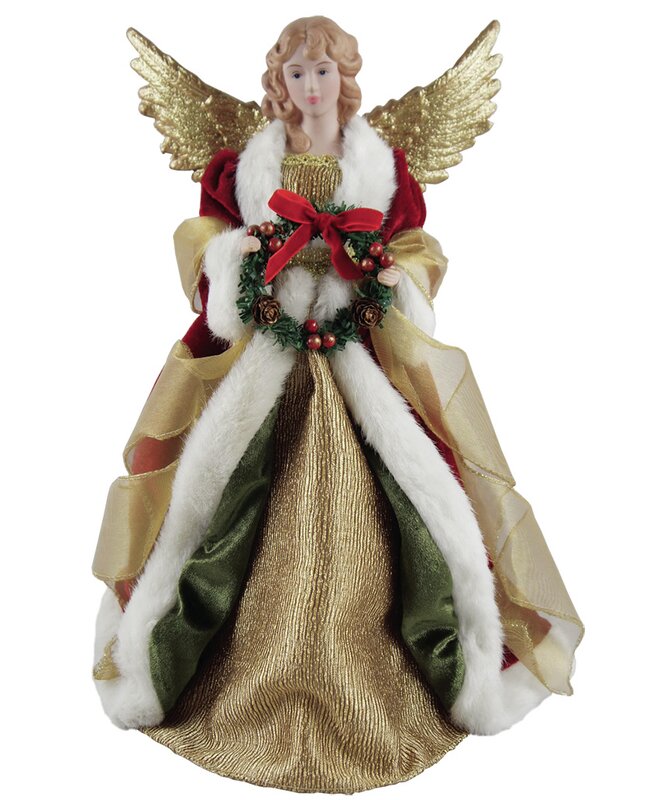 Santa's Workshop Christmas Angel Tree Topper & Reviews | Wayfair