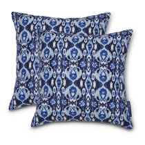 blue ikat throw pillows