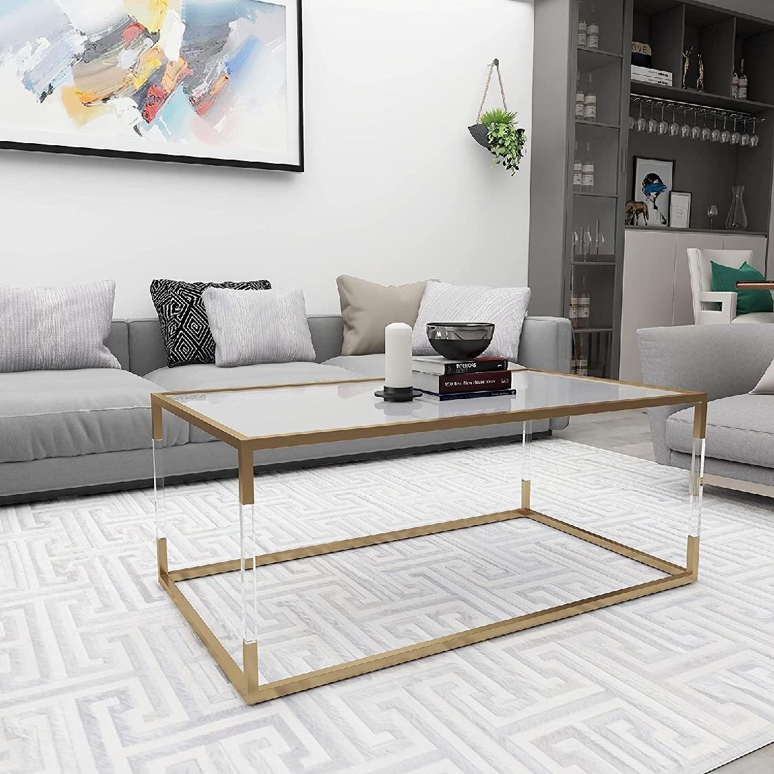 wayfair lucite coffee table