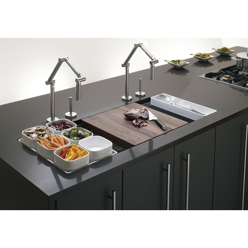 Kohler Stages 45 L X 18 1 2 W X 9 13 16 Undermount Single Bowl With Wet Surface Area Kitchen Sink Reviews Wayfair Ca