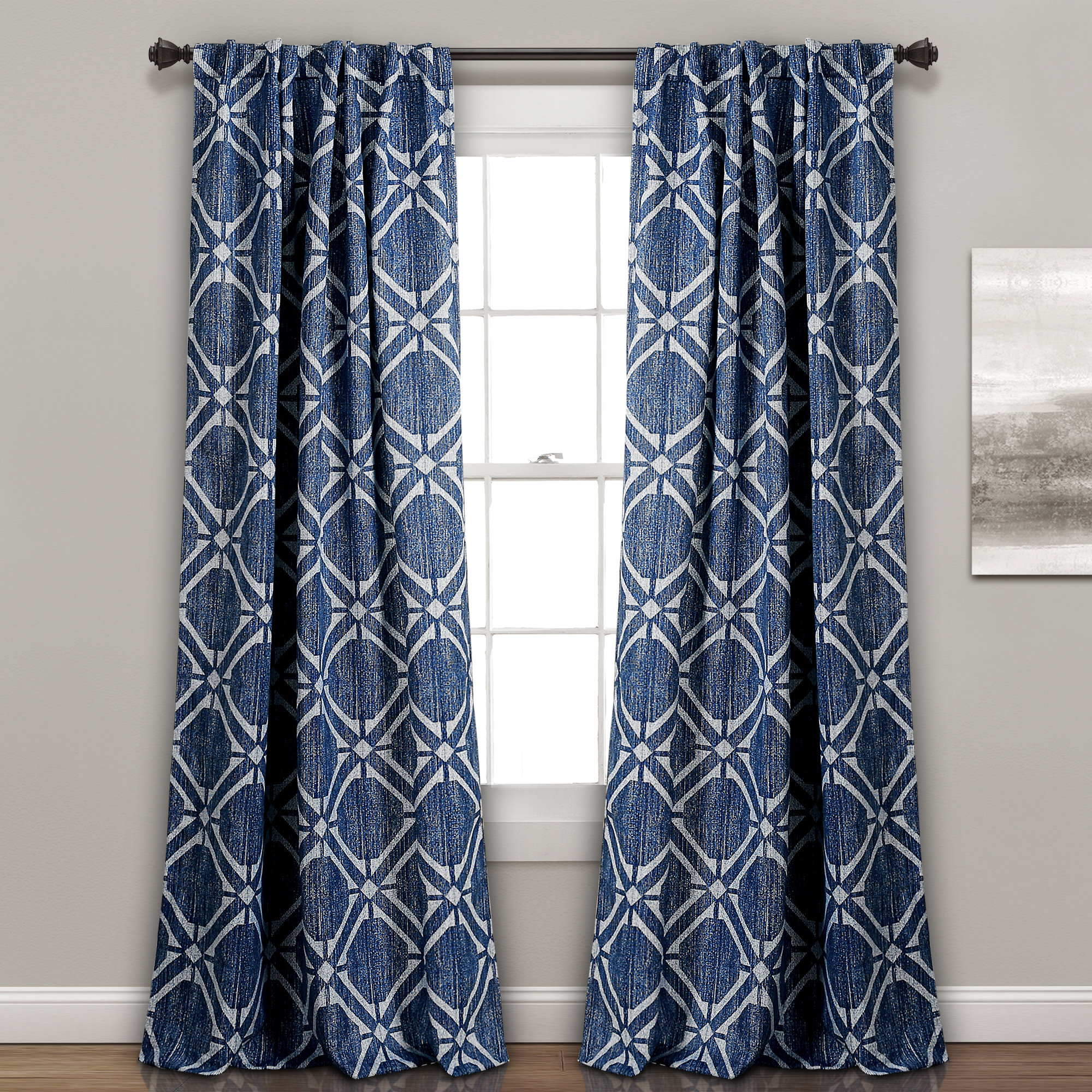 Winchendon Geometric Room Darkening Thermal Rod pocket Curtains