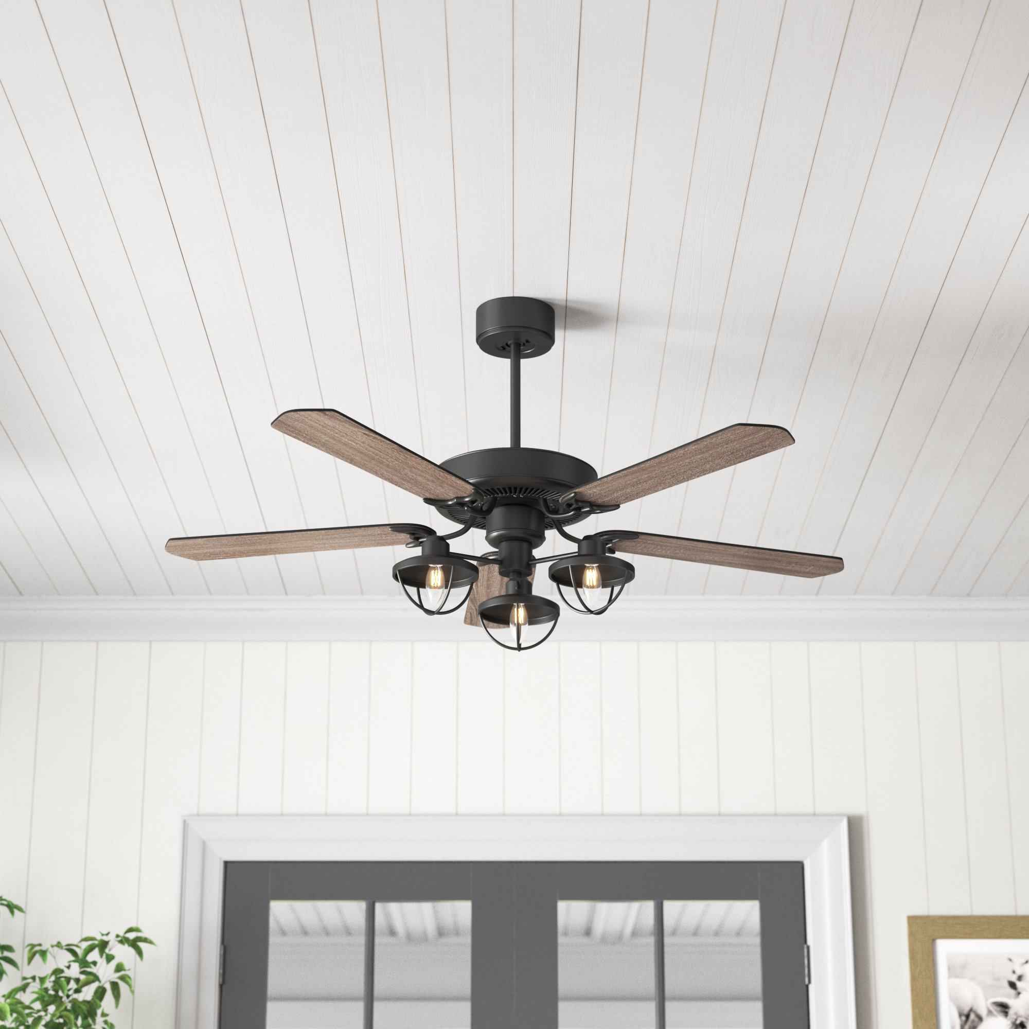 modern farmhouse ceiling fan with light