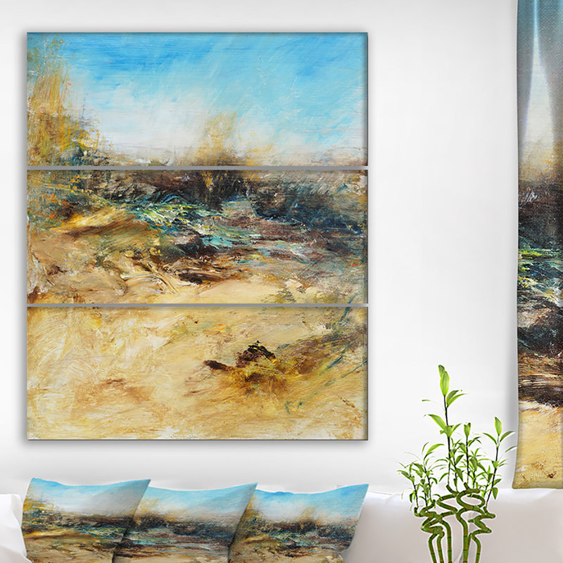 East Urban Home Village In Abstract Oil Painting Oil Painting Print Multi Piece Image On Wrapped Canvas Wayfair