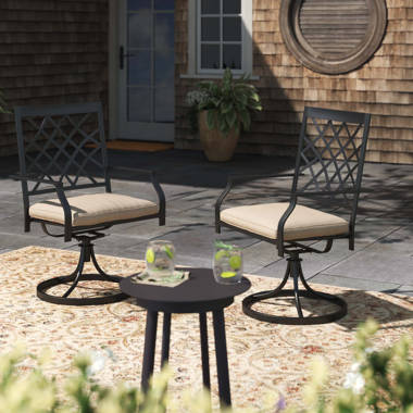 kathryn patio chair with cushions and ottoman