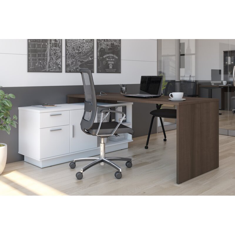 Latitude Run Pittston Reversible L Shape Executive Desk Wayfair