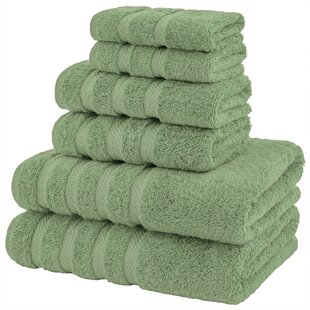 100% Pure Cotton Washcloths Soft 4 Pack Plush Superior Absorbency- SAGE 