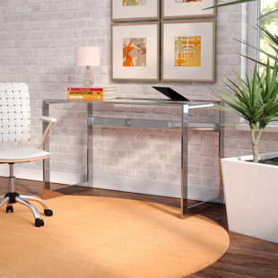 Go to store & view more images Lilly Glass Writing Desk by Wade Logan