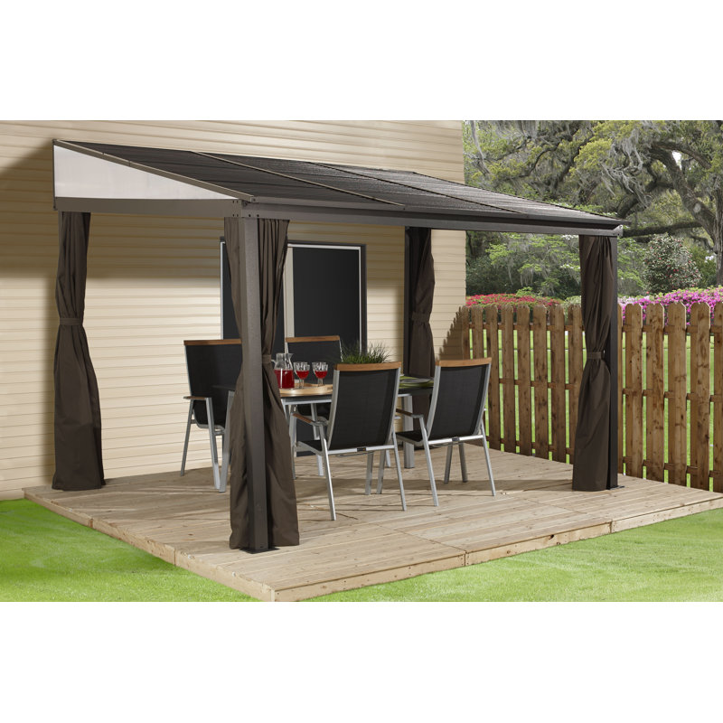 Sojag 9 5 Ft W X 14 Ft D Aluminum Patio Gazebo Canopy Reviews Wayfair Gazebos have been around for centuries, and in that time they have created peaceful places in public parks, and backyard oases for friends to gather. 9 5 ft w x 14 ft d aluminum patio gazebo canopy