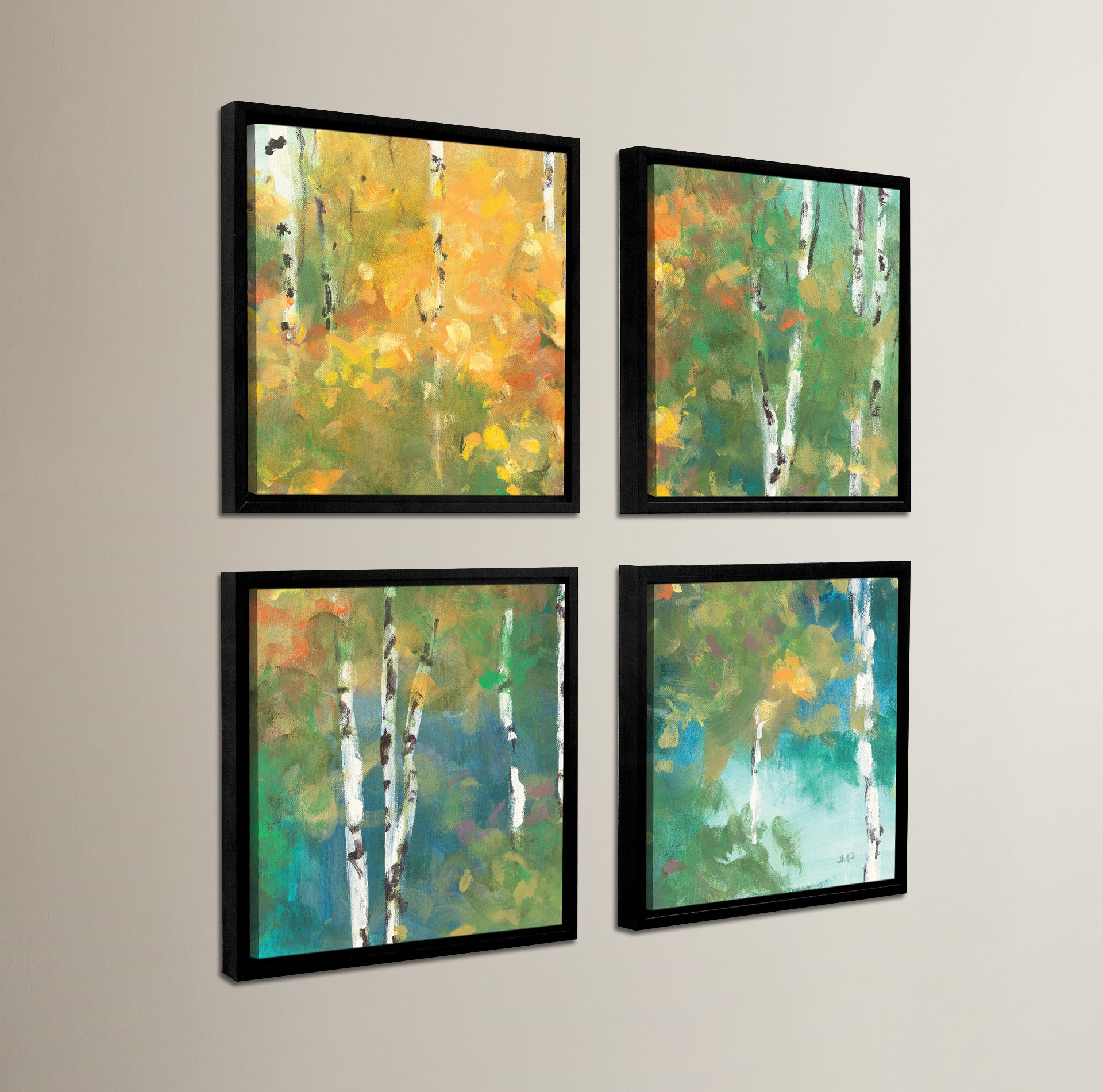 Red Barrel Studio Confetti I 4 Piece Framed Painting Print On Canvas Set Reviews Wayfair