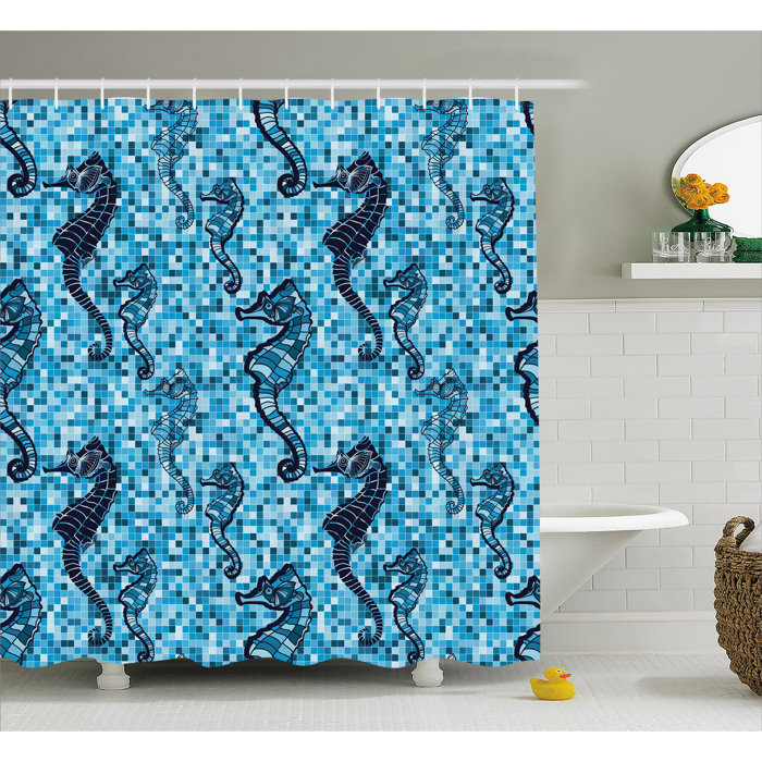 Bath Tropical Shower Curtain Hawaii Wooden Pier Print For Bathroom