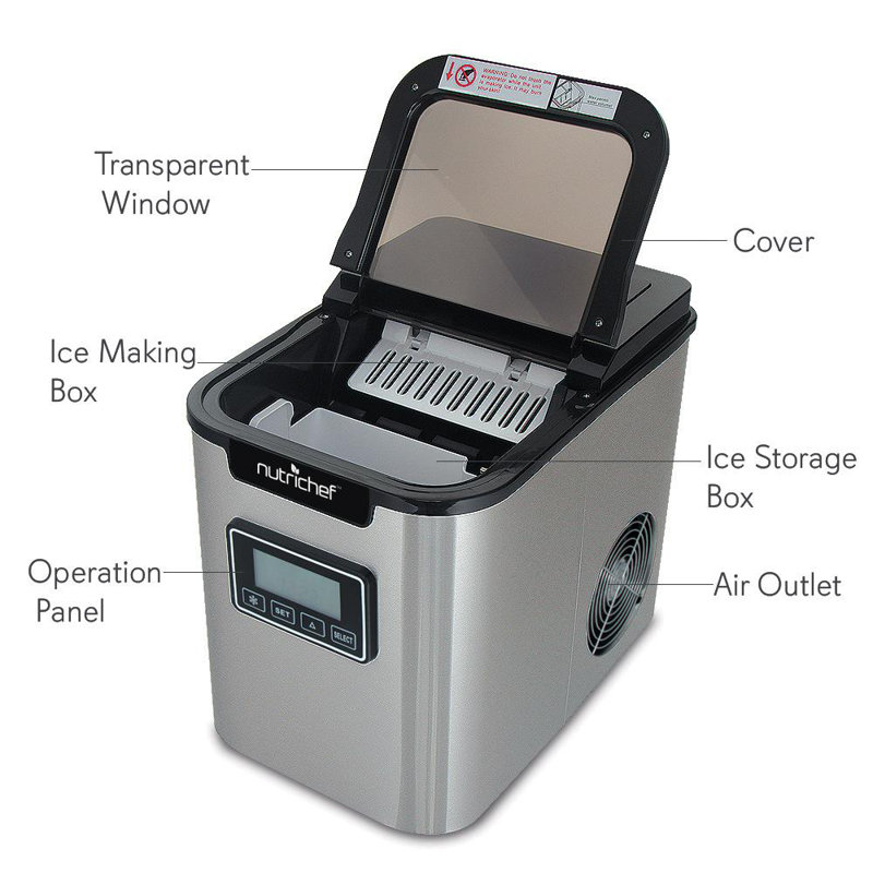Pure Clean Countertop Ice Maker Portable Kitchen Ice Cube