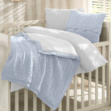 light blue crib bedding