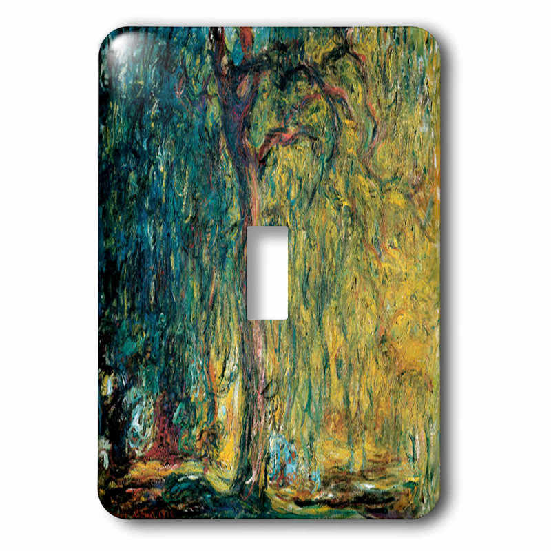 3drose Monets Painting Weeping Willow 1 Gang Toggle Light Switch