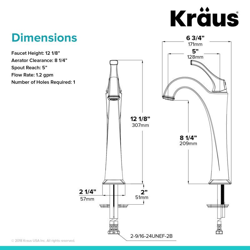 Kraus Arlo Vessel Sink Bathroom Faucet With Drain Assembly Reviews Wayfair