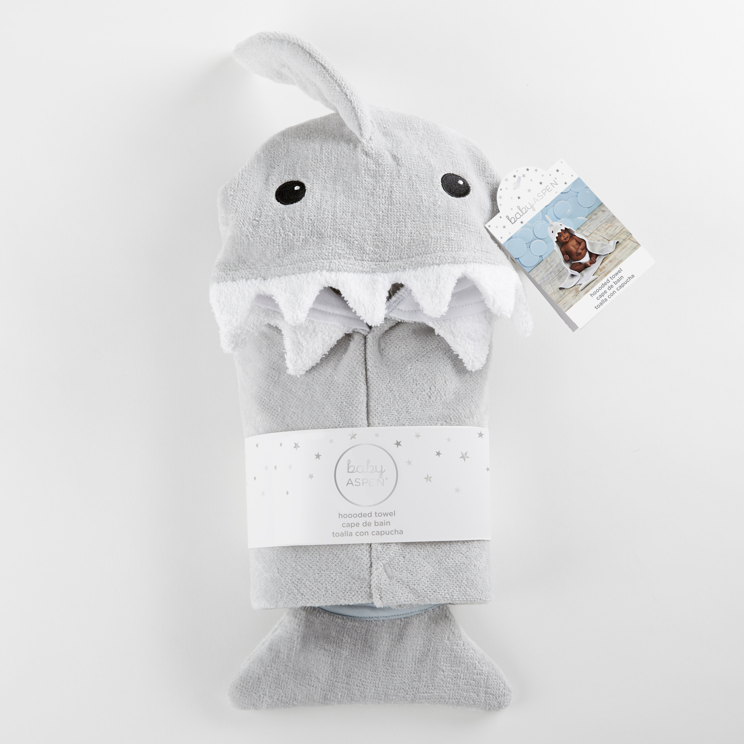 shark hooded bath towel