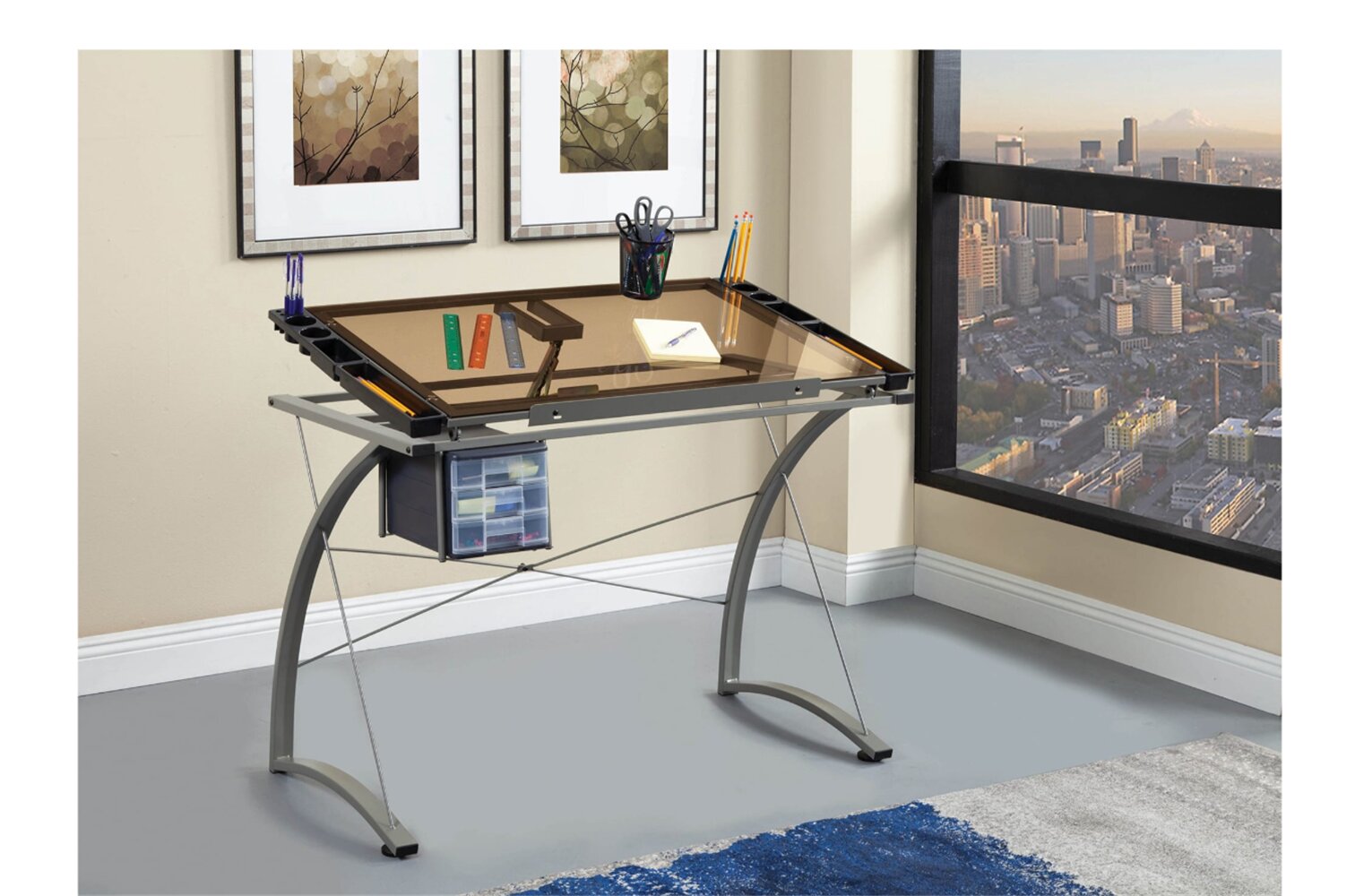 Symple Stuff Hansel Height Adjustable Drafting Table Wayfair