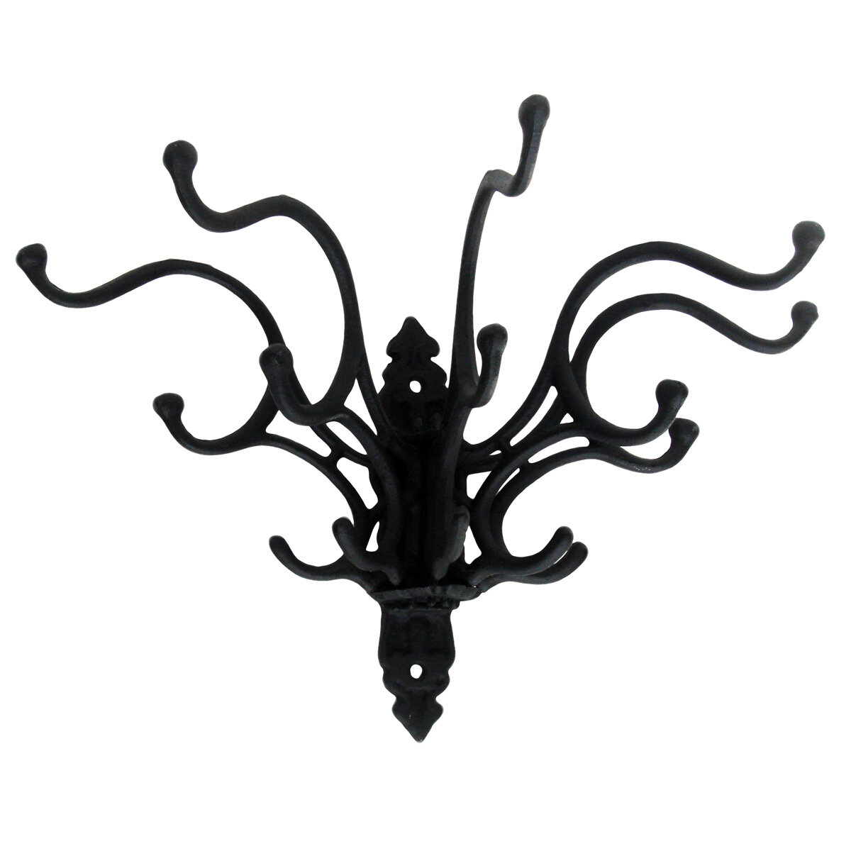 wrought iron wall coat rack