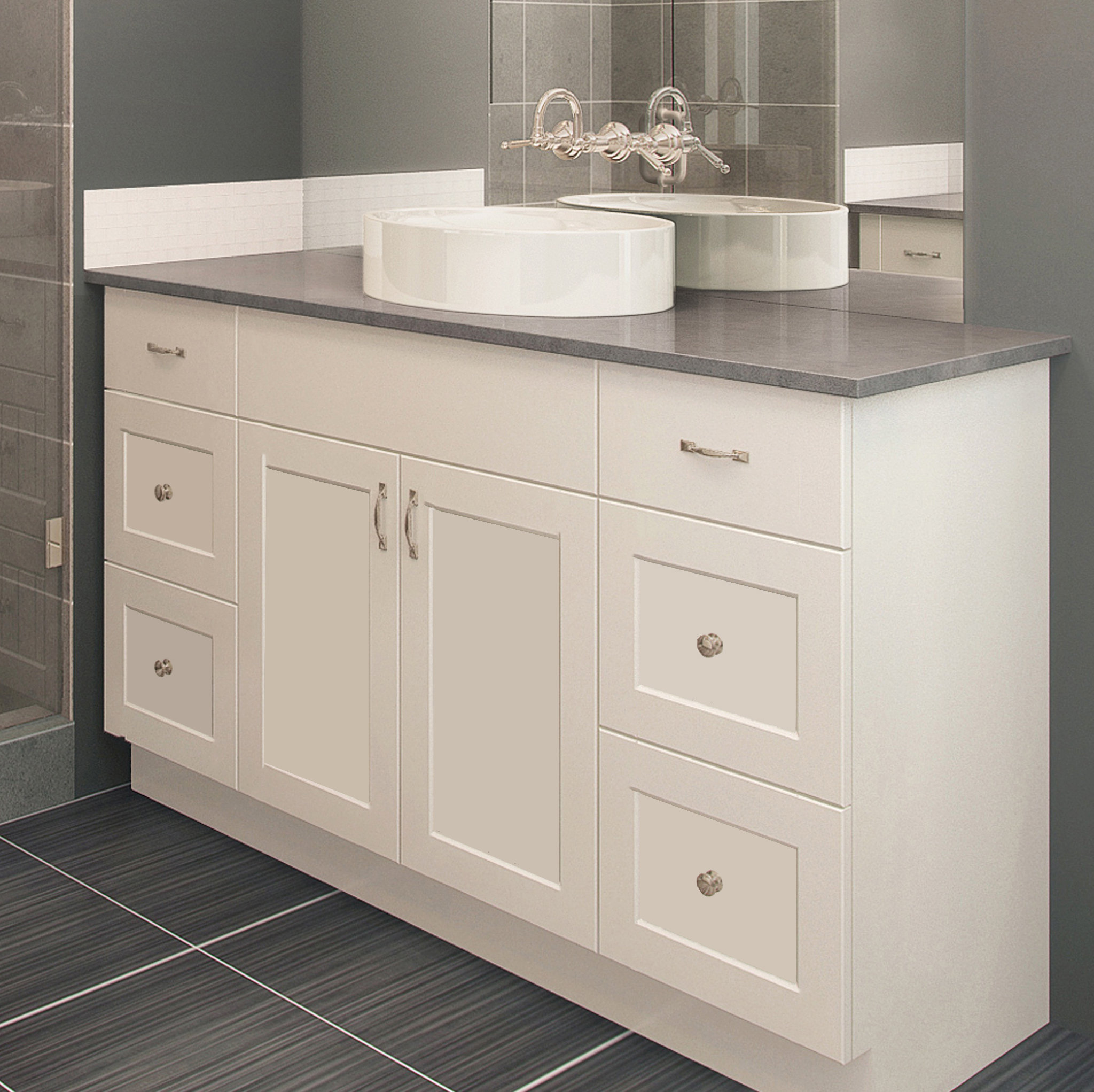 Euro Rite Cabinets Ltd 30 Single Bathroom Vanity Base Only In White Wayfairca