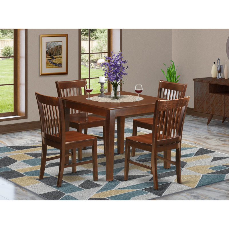 Alcott Hill Cobleskill Rubberwood Solid Wood Dining Set Reviews Wayfair