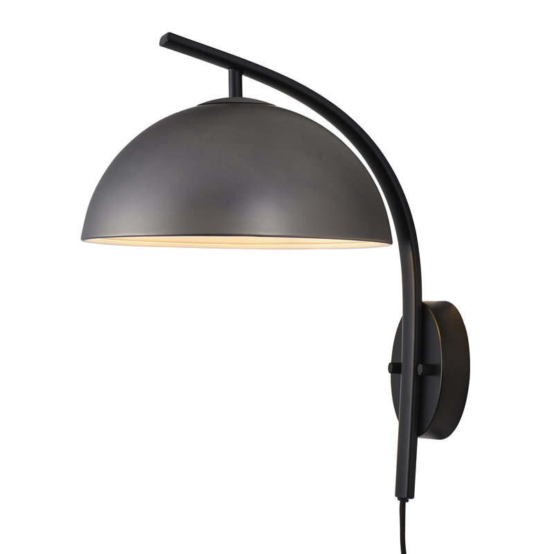 1 Light Plug In Matte Black Armed Sconce Allmodern