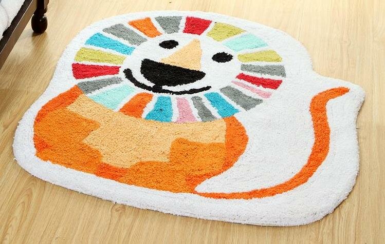 Harriet Bee Dunecrest Lion Vibrant Children Bath Rug Wayfair