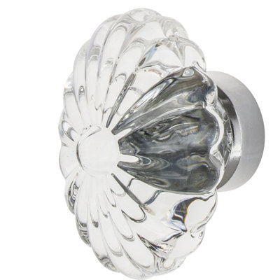 Nostalgic Warehouse Oval Fluted Crystal 1 3/4" Cabinet Knob