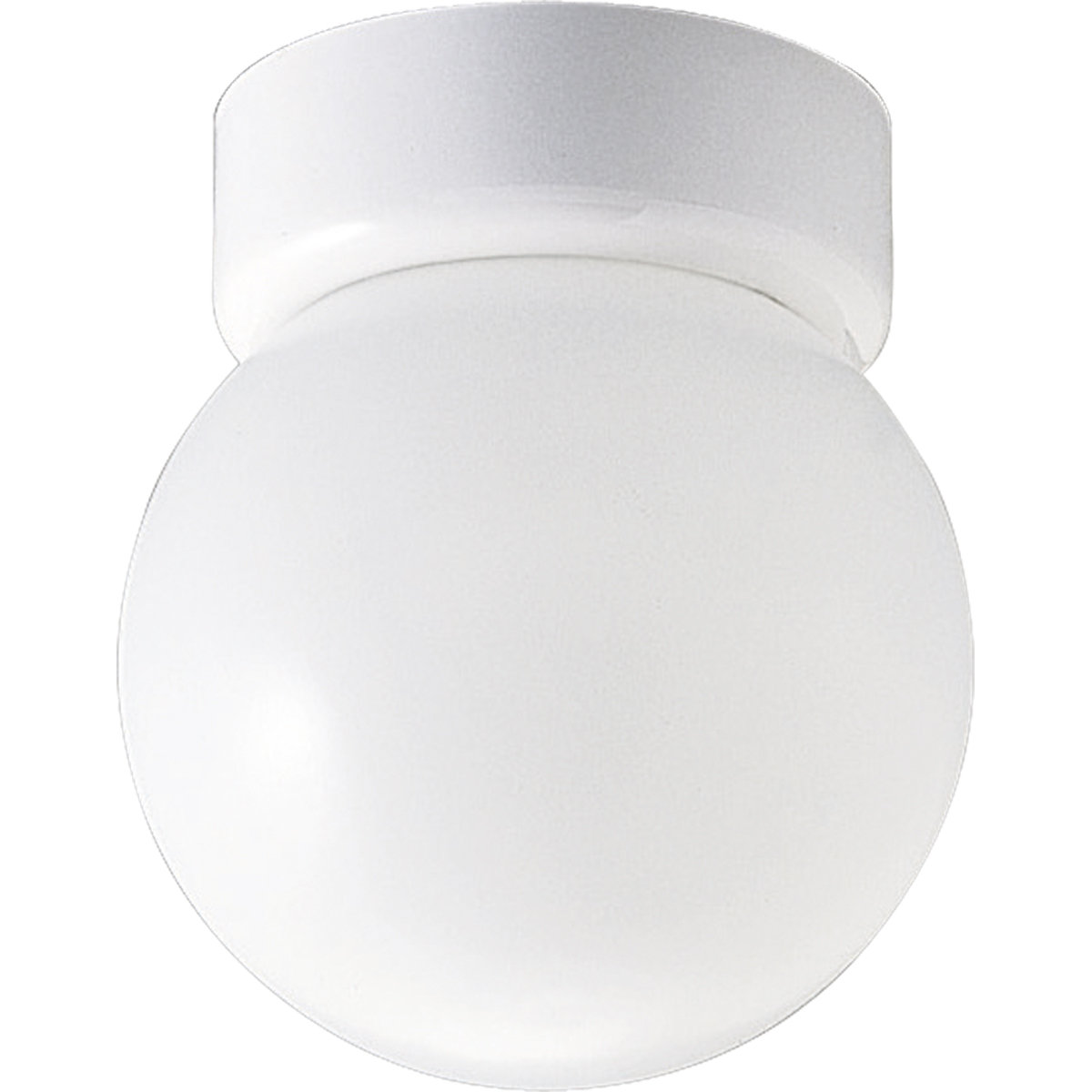 Winston Porter Boylston White Glass Globe 1 Light Semi Flush Mount