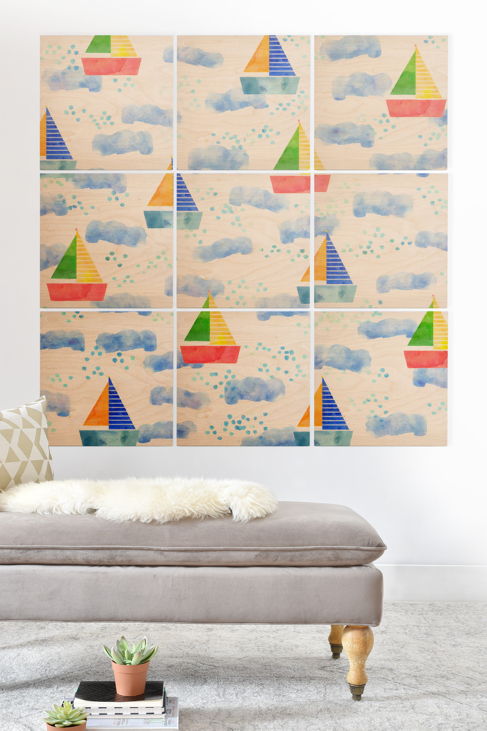 East Urban Home Ahoy Hoy Graphic Art Print Multi Piece Image On Wood Wayfair