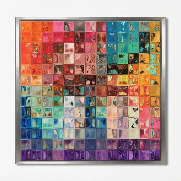 Bloomsbury Market Rainbow Refractions Modern Mosaic Tile Art