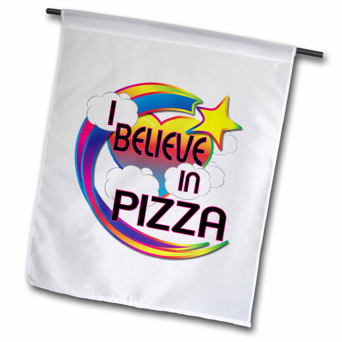 3drose I Believe In Pizza Cute Believer Design Polyester 1 6 X 1