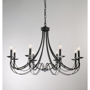 Iron 8-Light Candle-Style Chandelier