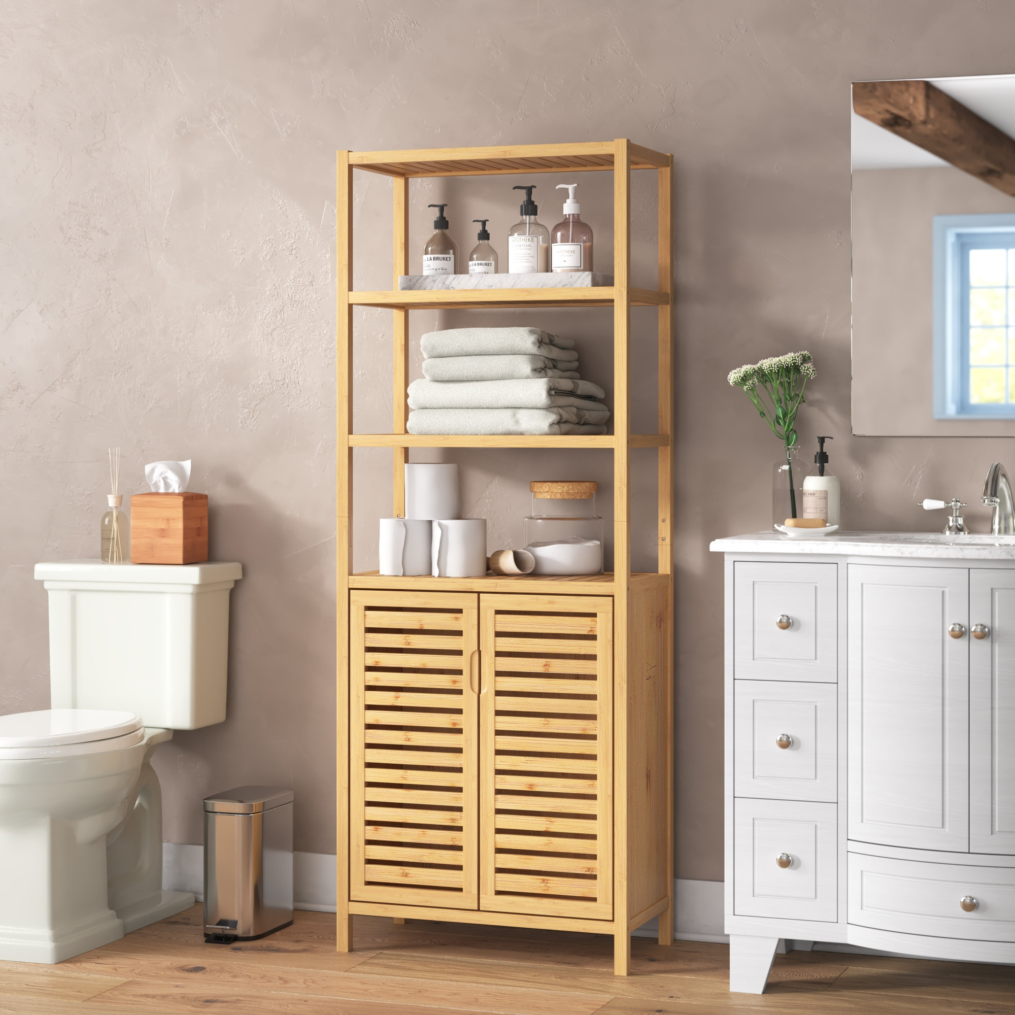 Foundstone™ Bledsoeq Solid Wood Freestanding Bathroom & Reviews