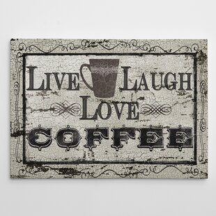 Metal Word Fruit Kitchen Wall Art live laugh love coffee textual art on wrapped canvas