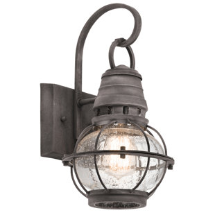 Go to store & view more images Seaport 1-Light Outdoor Wall Lantern by Breakwater Bay