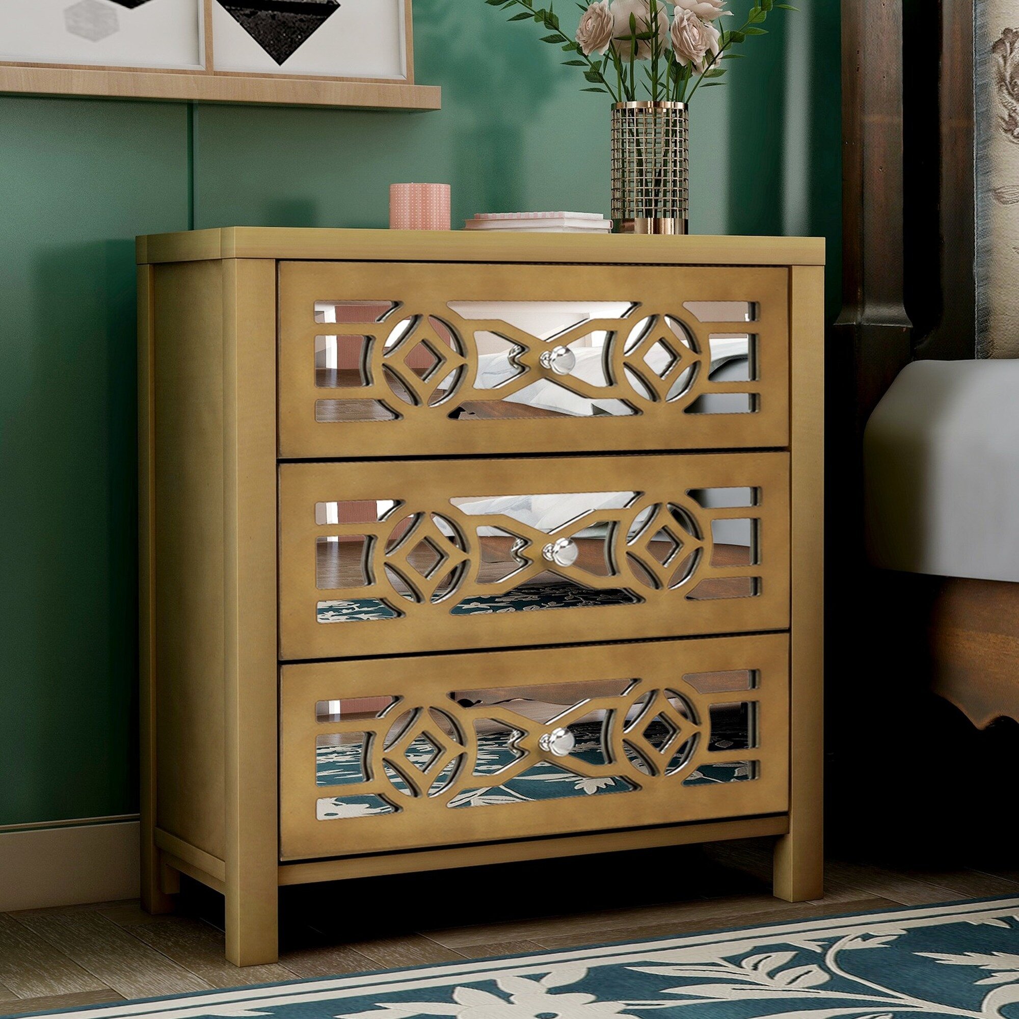 Details about   Chest Of Drawers Bedside Table Cabinet 5 Drawer Metal Handles Bedroom Furniture 