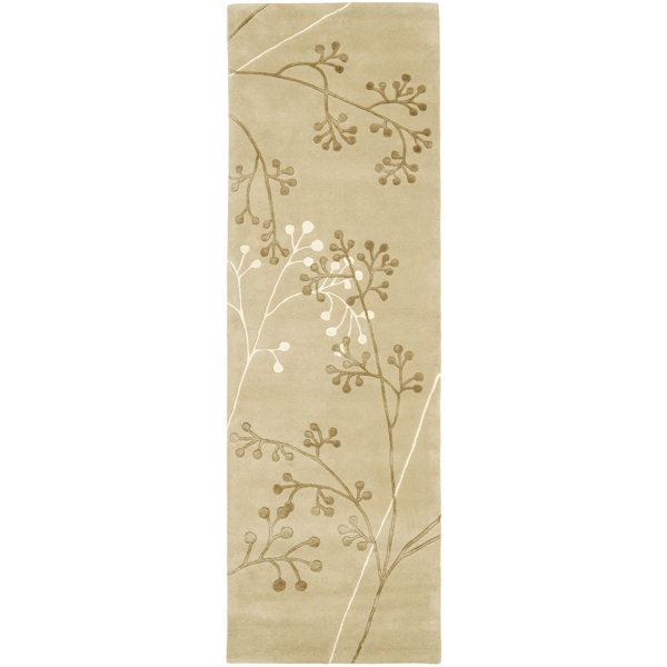 Latitude Run Chiara Floral Handmade Tufted Wool Beige Area Rug Reviews Wayfair
