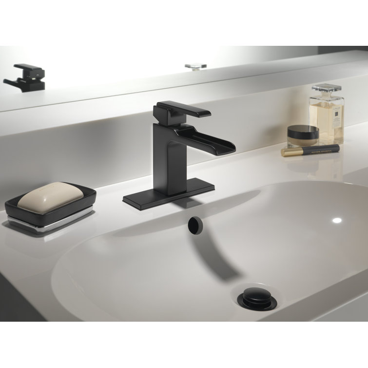 568lf Sslpu Lpu Blmpu Delta Ara Single Hole Bathroom Faucet With Drain Assembly Reviews Wayfair