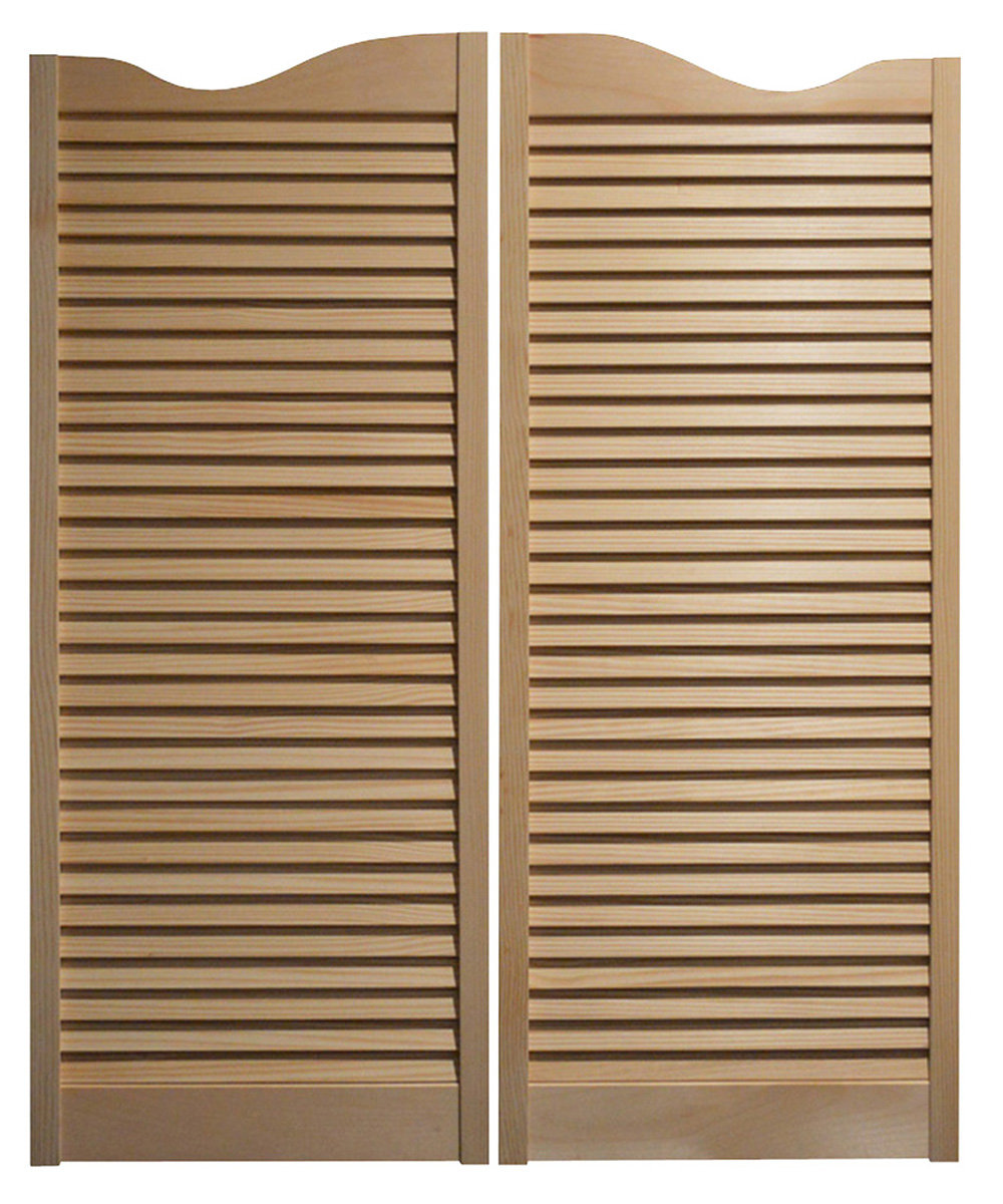 Swingingcafedoors Louvered Wood Finish Cafe Saloon Doors Reviews